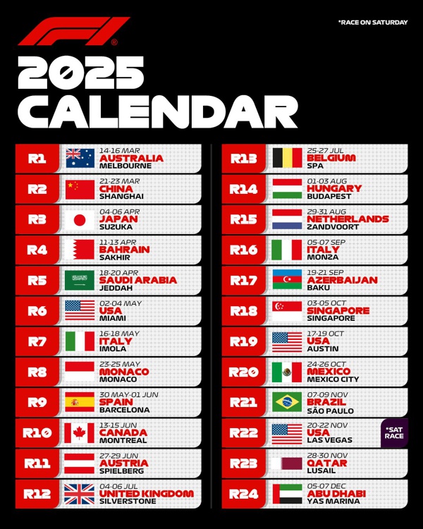 F1 Schedule