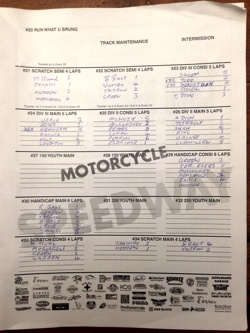 2019 Fast Fridays Speedway Program